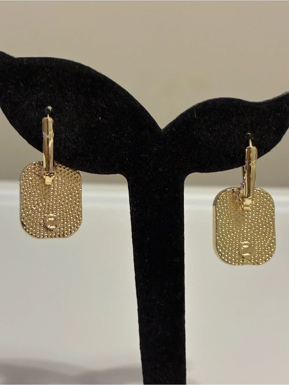 Vintage Black and Gold Drop Earrings